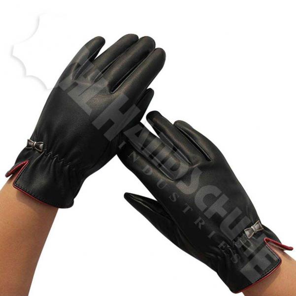 Leather Fashion Gloves - HM-663