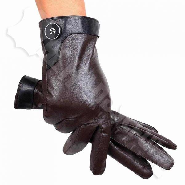 Leather Fashion Gloves - HM-675